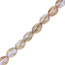 Czech Pinch beads 5x3mm Crystal brown rainbow 00030/98532